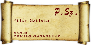 Pilár Szilvia névjegykártya