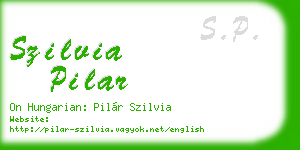 szilvia pilar business card